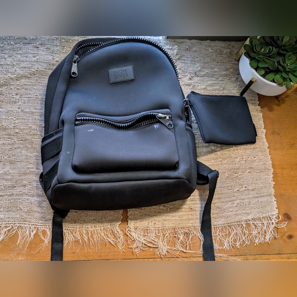 DAGNE DOVER DAKOTA NEOPRENE BACKPACK w/ POUCH Black
